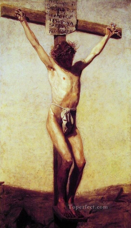 Kreuzigung Religiosen Thomas Eakins Religiosen Christentum Ölgemälde